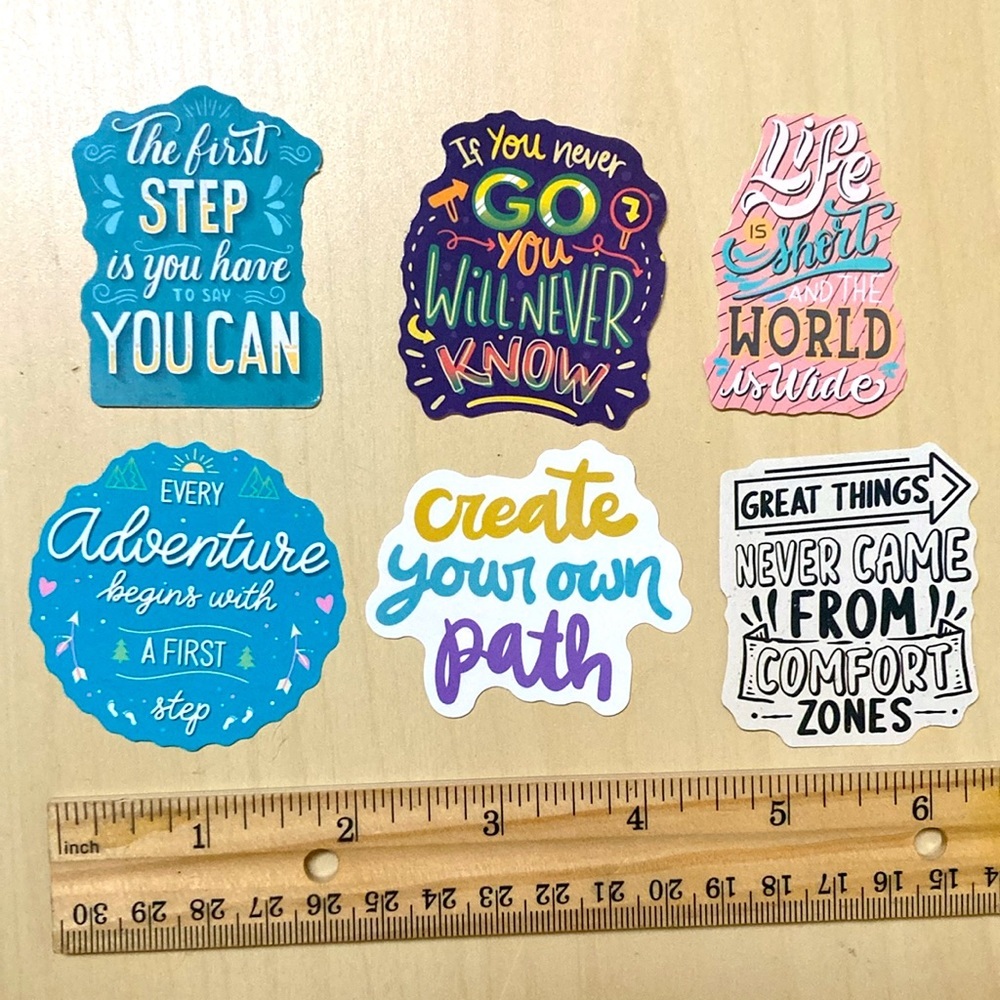 10/$10 or $1 BUNDLE: 6 Take the Dare Themed Vibe Stickers WATERPROOF! 👍 ✨ 🗺️